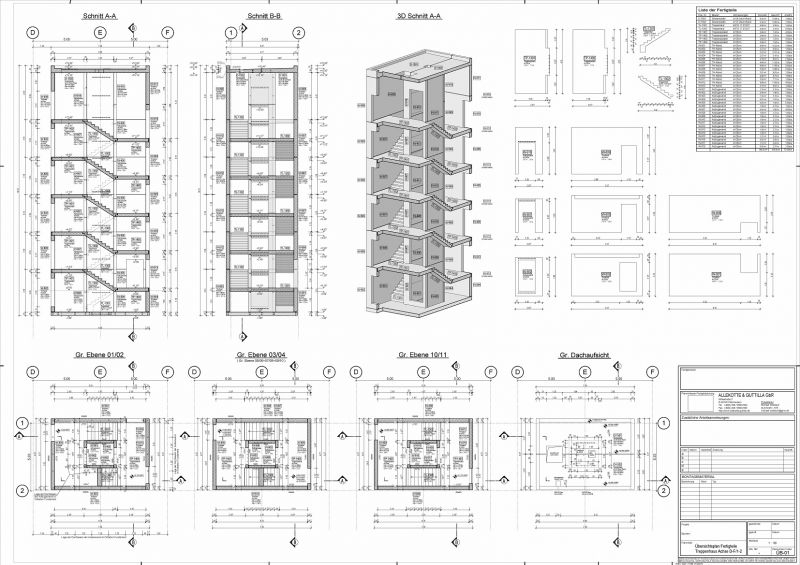 Treppe u. Aufzug für ein Parkhaus in Bremen