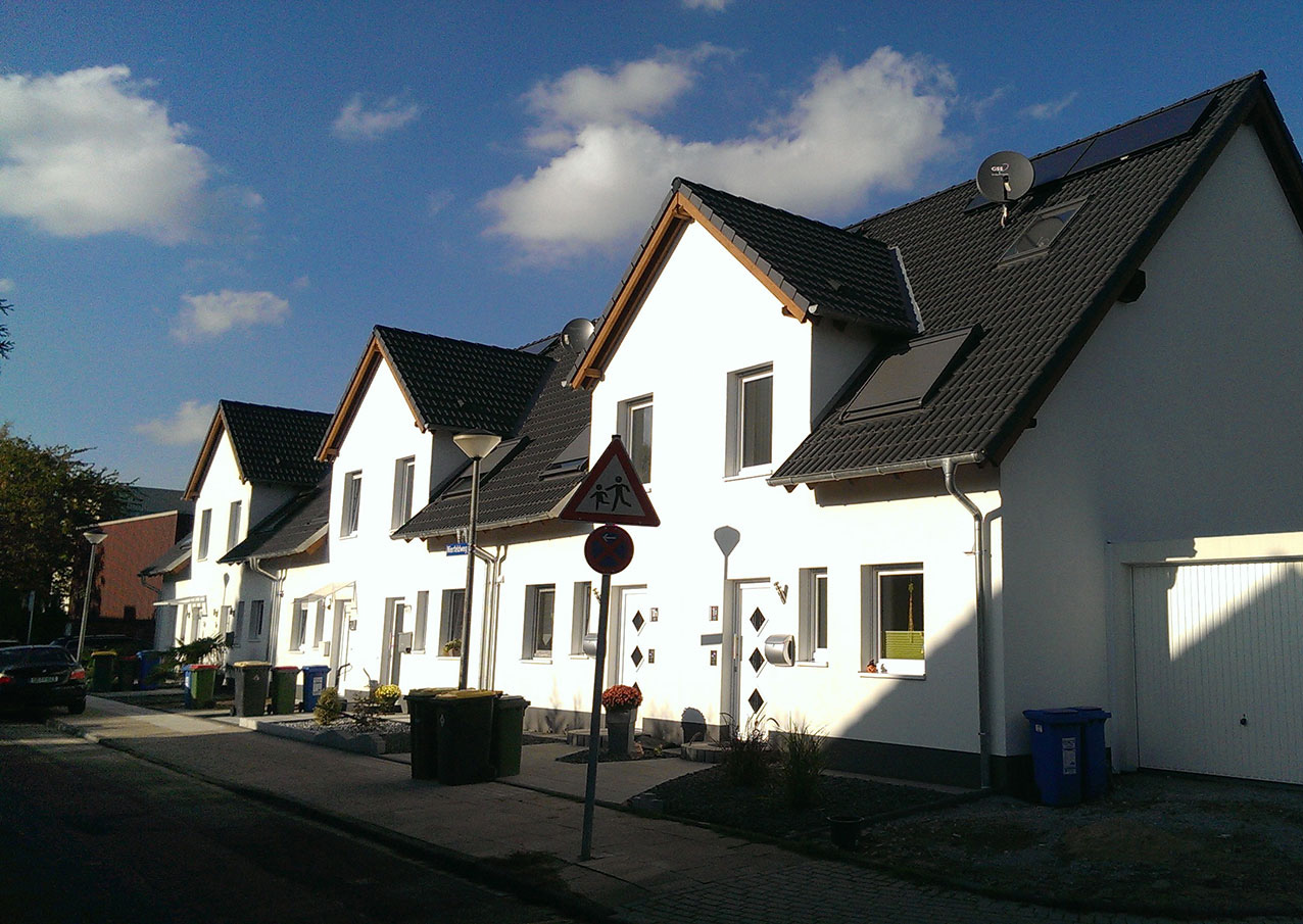 Sechs Reihenhäuser in Oberhausen